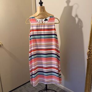 Striped Multicolor Sleeveless Dress